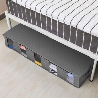 ベッド下収納バッグ Amazon ベストセラー 5 コンパートメント視覚的なベッド下の衣類分類と整理ポータブル強化収納ボックス