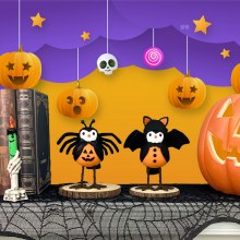 ハロウィン装飾、クモ、コウモリ、鳥、人形、会場装飾用品、ウィンドウペンダント、子供用ギフト