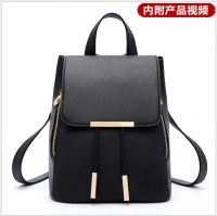 新しいダブルジッパーアイアンエッジ巾着フリップ PU 韓国スタイルバックパックファッション女性のバックパック女性のバッグ