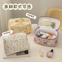 小さな新鮮な生地バッグ化粧品袋かわいい水玉収納袋ガールハートイン大容量ポータブルポータブル旅行