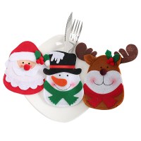 新しいナイフとフォークバッグサンタクロース雪だるまトナカイレストラン装飾クリスマス用品クリスマスギフト 190