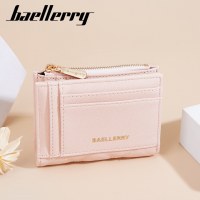 女性の財布 Baellerry ショート マルチスロット コイン ジッパー バッグ 小銭入れ ファッション カード ホルダー ウォレット