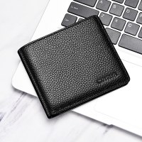 本革財布メンズショート 2024 新しい薄型コイン財布カードバッグシンプルな第一層牛革財布卸売
