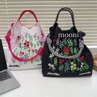刺繍ショッピングバッグ、ニッチファッション、多用途ショルダーバッグ、トレンディ