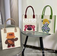 漫画アニメハンドバッグ大容量オープンインターネット有名人お土産通勤収納肥厚トートバッグ