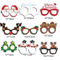 クリスマス サンタクロース 雪だるま ジンジャーブレッドマン クリスマスツリー 3D 紙メガネ 大人 子供 パーティー フォトガイド