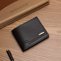メンズ財布メンズショートマルチカードスロットファッションカジュアル財布メンズユース薄型水平ソフト財布卸売