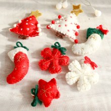 新しいクリスマス装飾ウールフェルト小さなペンダントクリスマスツリー装飾アクセサリー