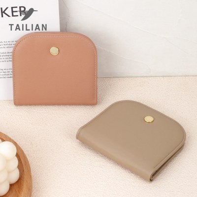 タリアン正規品新品半円 ミニ 女性かわいいコンパクト財布無地多用途小銭入れ