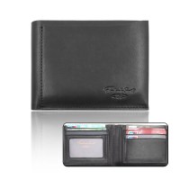 新しい対外貿易メンズ ビジネス ロング本革財布、複数のカード スロット付きショート コイン クリップ ウォレット