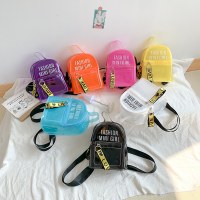 夏透明ゼリー子供用バックパック女性の韓国風シンプルファッション女性用バックパック