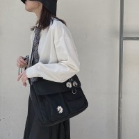 ジャパンヴィンテージ感 学生 大容量 キャンバス クラス メッセンジャーバッグ キャンパス 万能 カジュアル レトロ 高校生バッグ
