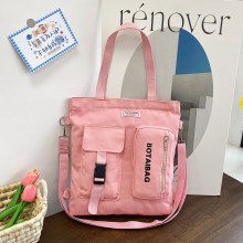 中学生向けのチュートリアルバッグ、見栄えの良いシンプルなショルダーバッグ、大容量の携帯用ブックバッグ、新作のクロスボディトートバッグ