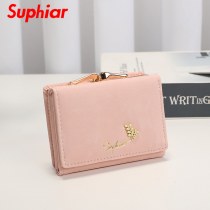 国民的なスタイルのベルベットクリップバッグpu新しいシンプルなイン小銭入れ新鮮でファッショナブルな女性のハイエンド財布