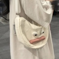 ショルダーバッグ女性のための 2024 新しいスタイルかわいいかわいい醜い大容量バッグカジュアルデザインキャンバス団子バッグ