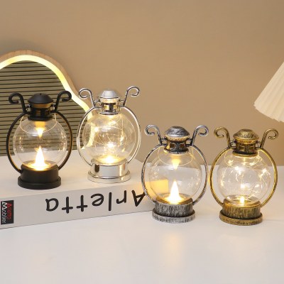 新しいクリエイティブな電子キャンドルレトロノスタルジック灯油ランプランプランプランプLEDライトライトキャンドルスティッククラフトギフト
